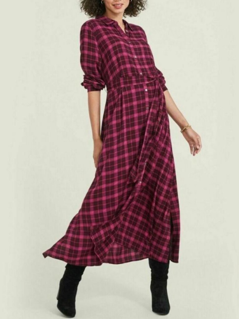 Hatch Maternity Alyssa Plaid Dress Size 1 (Small)